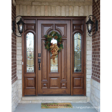 China Supplier Home Designes Solid Wood Doors, Modern House Wooden Doors, Luxury Solid Doors